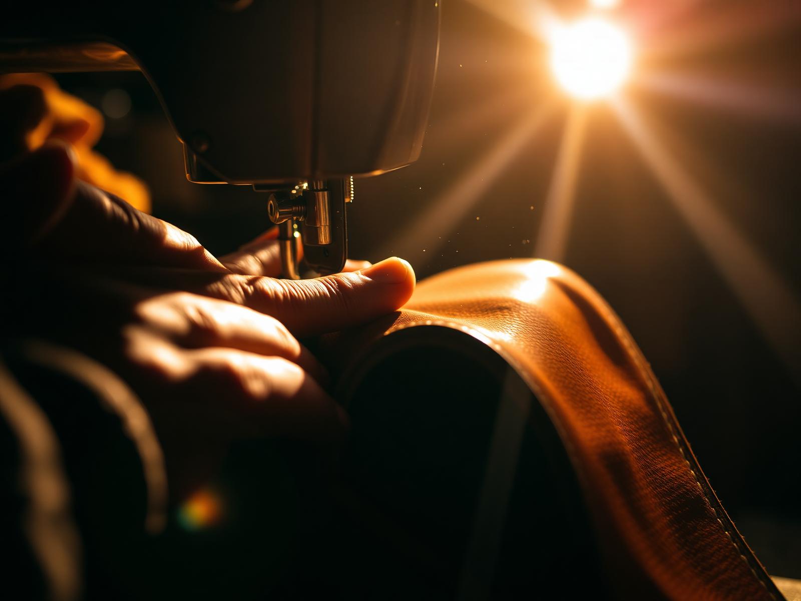 Artisan stitching leather